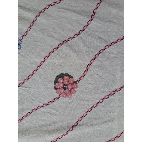 Christian Fischbacher 100% Silk Floral Scarf 33" Square Multicolor Womens - Picture 4 of 8